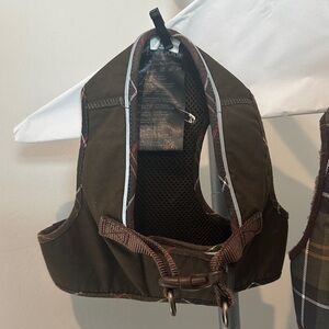 Barbour Wax Step In Dog Harness with Plaid Trim! Size Large (25 pounds)